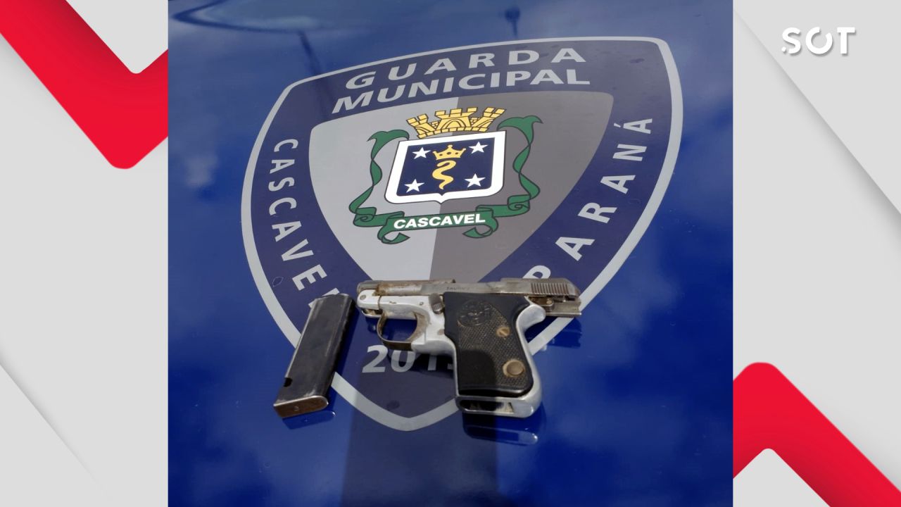 Patrulha Maria da Penha apreende arma de fogo em ocorrência em Cascavel