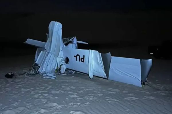 Avião de pequeno porte cai nos Lençóis Maranhenses e deixa dois mortos