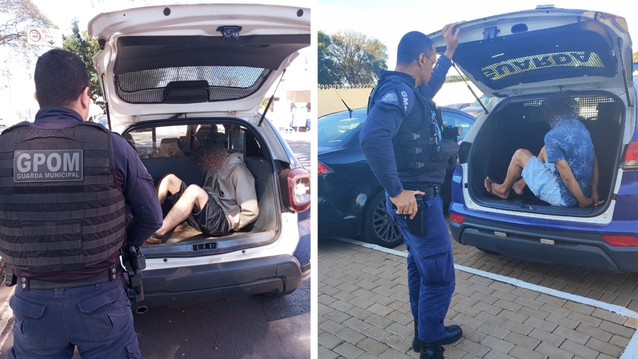 Homens com mandado de prisão por roubo e furto são capturados em ações da Guarda Municipal em Cascavel