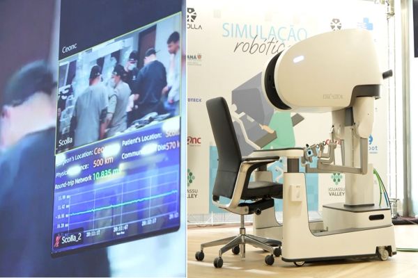 Imagem referente a notícia: CEONC e Scolla: Telecirurgia inédita na América Latina conecta Cascavel e Campo Largo