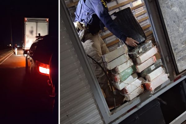 Imagem referente a notícia: PRF apreende mais de 770 quilos de maconha em caminhão na BR-277 em Cascavel