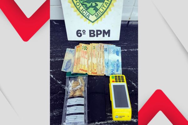 Prisão em flagrante: ROCAM desmantelam ponto de drogas no bairro Santa Cruz em Cascavel