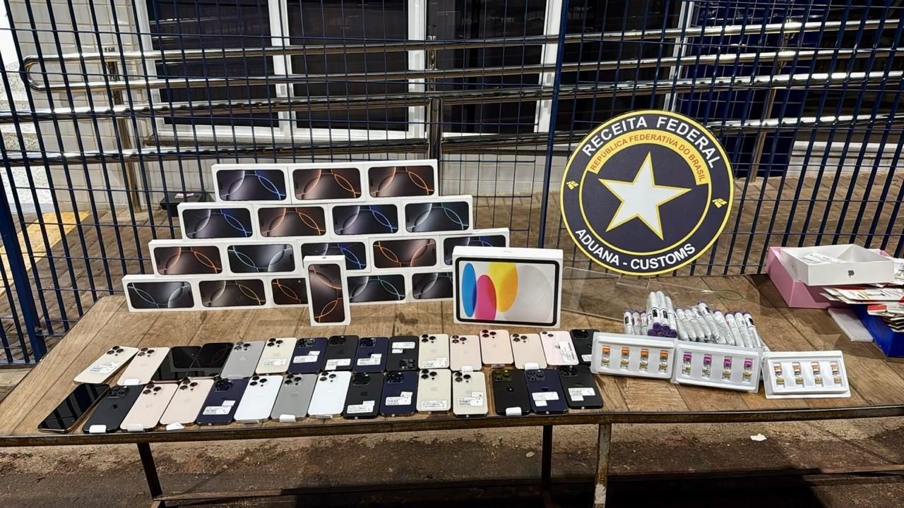 Receita Federal apreende cerca de R$150.000 em produtos contrabandeados