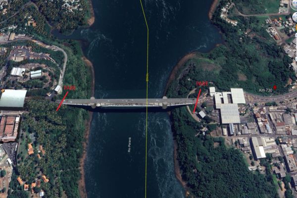 Imagem referente a notícia: EPR Iguaçu programa interdição na Ponte da Amizade para trabalhos de sinalização horizontal e monitoração do pavimento