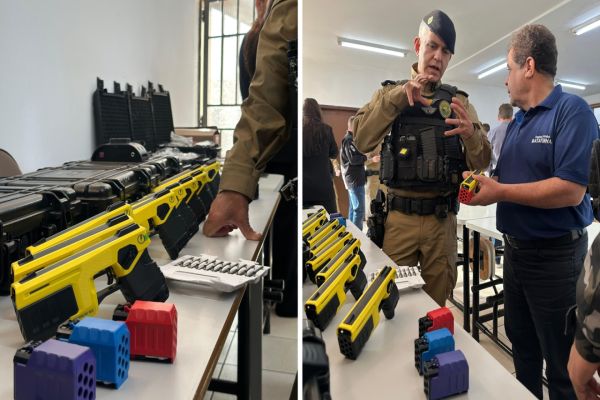 Imagem referente a notícia: Polícia Militar de Cascavel ganha armas de choque e amplia poder de ação