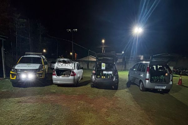 Patrulha Rural flagra comboio e apreende carga milionária de produtos contrabandeados em Corbélia