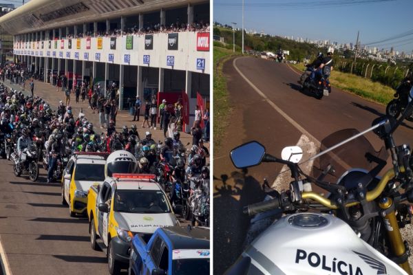 Mais de 700 motos tomam as ruas de Cascavel no 10º Passeio da Polícia Militar