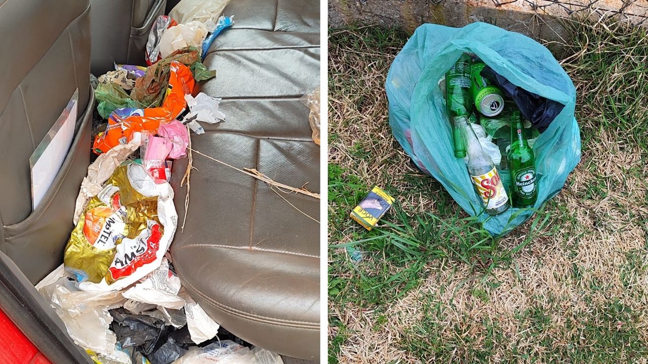 Lixo toma conta do entorno do Aeroporto de Cascavel; Transitar alerta para o descarte irregular