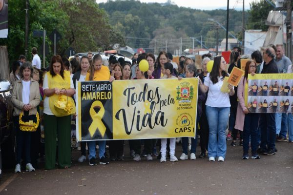 Imagem referente a notícia: Setembro Amarelo: Caminhada pela Vida emociona Corbélia e alerta: saúde mental precisa de atenção já