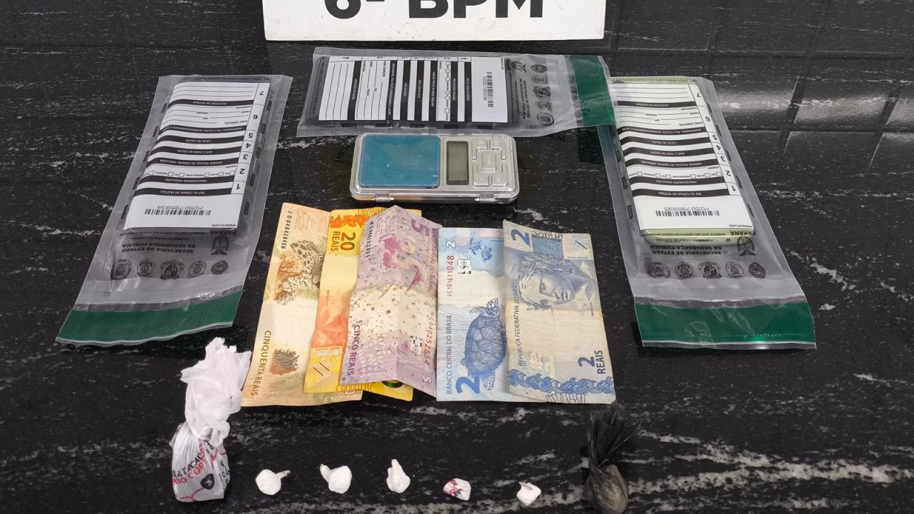 Tráfico de drogas: Três pessoas são presas em ação do Pelotão de Choque em Cascavel