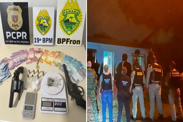 Imagem referente a notícia: Foragido armado é capturado em operação policial cinematográfica em Marechal Cândido Rondon