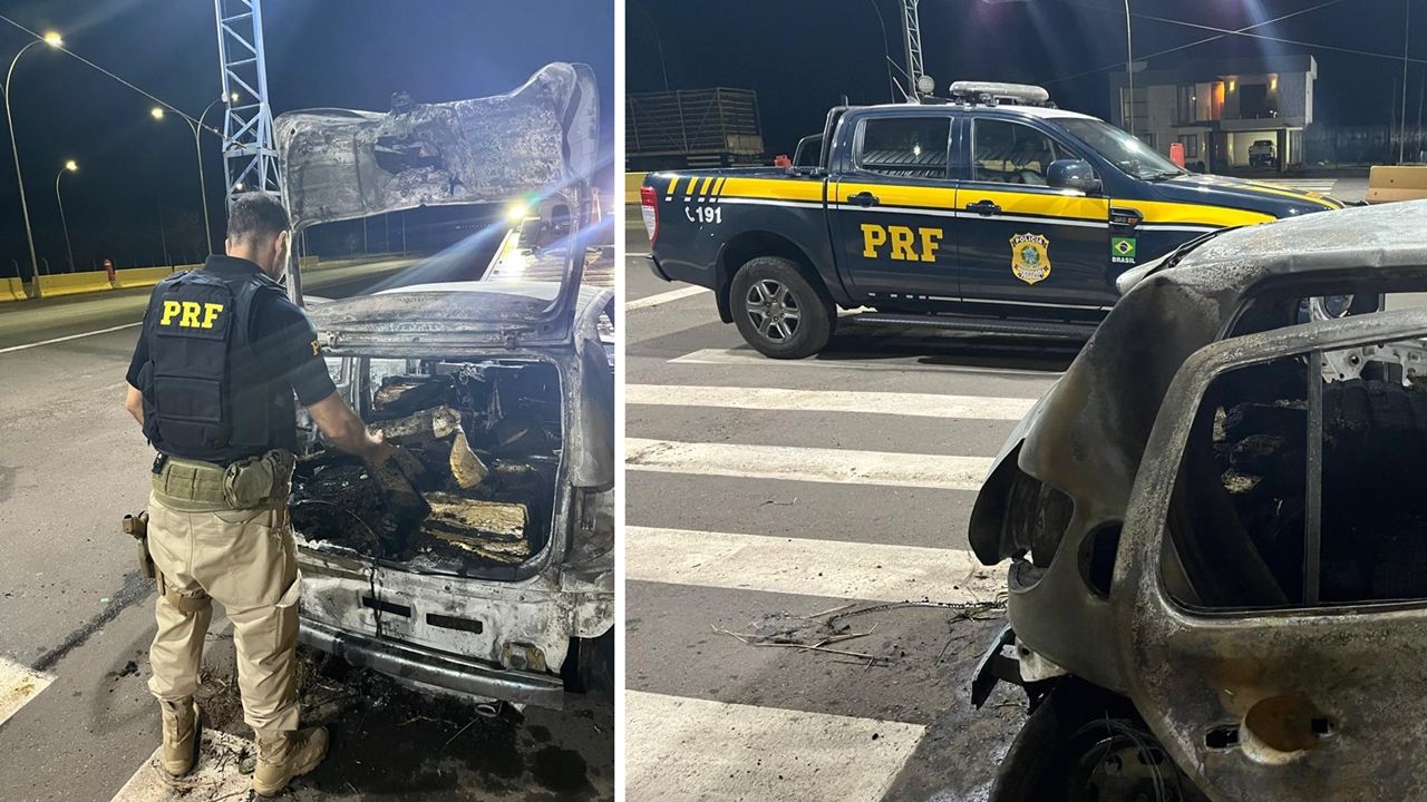 PRF apreende mais de 400 quilos de maconha após perseguição na BR-376, em Alto Paraná