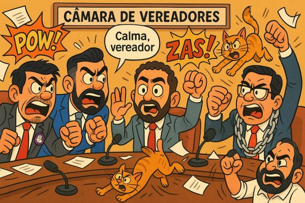 Imagem referente a notícia: Câmara em chamas: luz apagada, brigas acesas e bastidores que ferem a base política de Cascavel