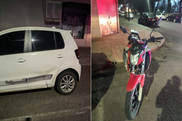 Imagem referente a notícia: Motorista embriagado avança preferencial, causa acidente no Centro e acaba preso