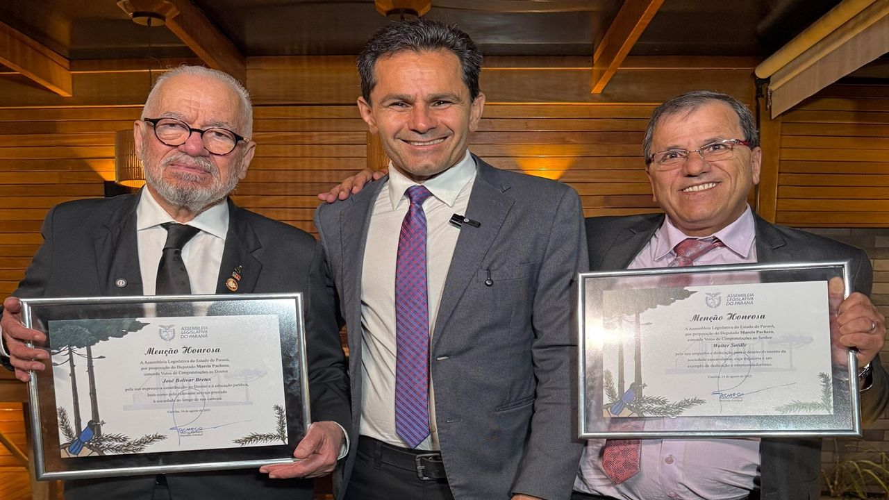 Bretas e Sotille recebem Menção Honrosa da ALEP pelas mãos do Deputado Marcio Pacheco