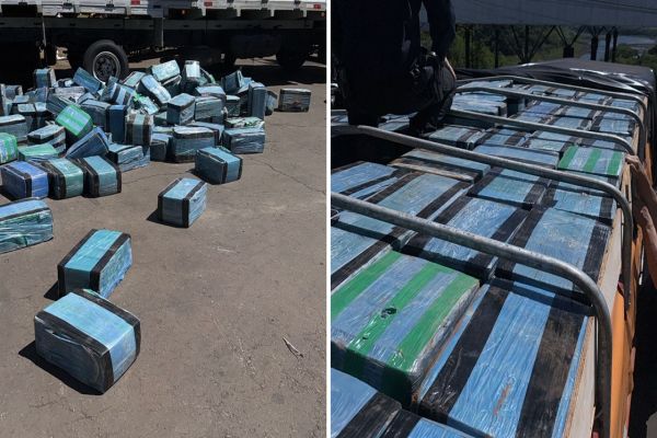 Receita Federal retém quase 2 toneladas de maconha em caminhão na Ponte Internacional da Amizade
