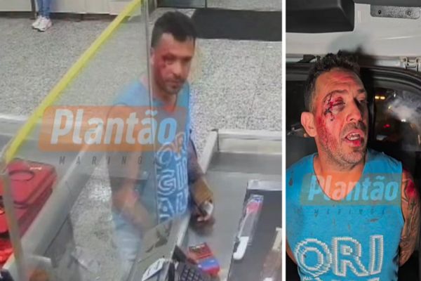Imagem referente a notícia: Vídeo mostra momento em que homem compra facas usadas para matar ex-esposa em Sarandi; O acusado assumiu o crime
