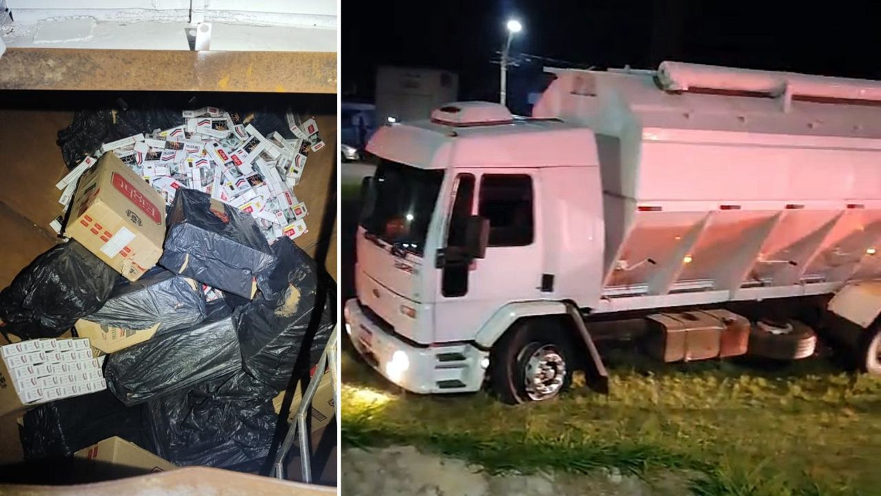 Caminhoneiro tenta fuga na BR-277, mas acaba preso com carga de contrabando em Cascavel