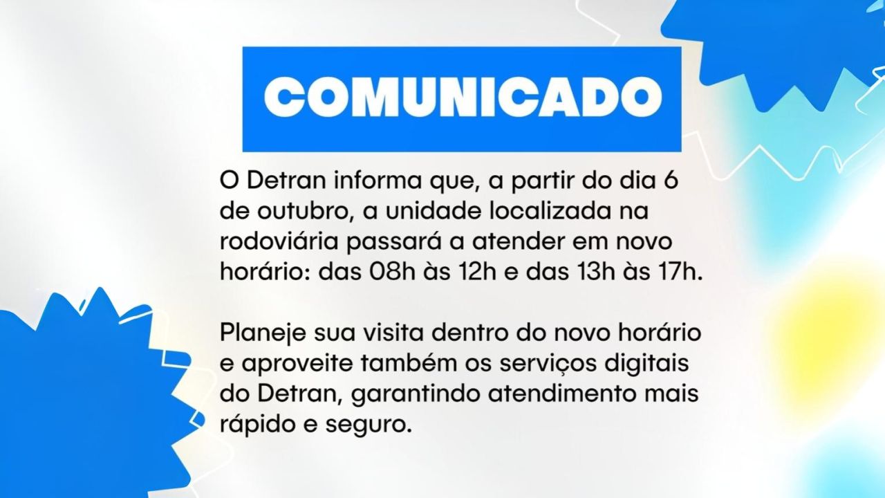 Posto do Detran em Corbélia terá novo horário de atendimento a partir de 6 de outubro