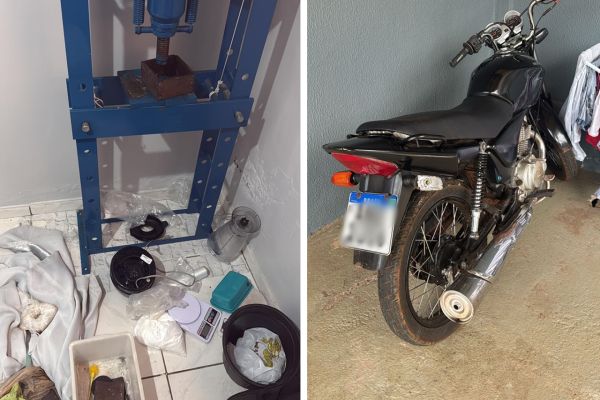 Jovem é preso pela GM com moto furtada e equipamentos ligados ao tráfico no Bairro Interlagos, em Cascavel