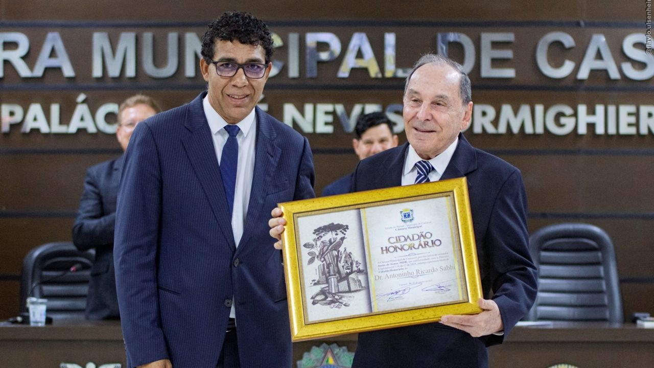 Fundador da Uopeccan, médico Antoninho Sabbi se torna cidadão honorário