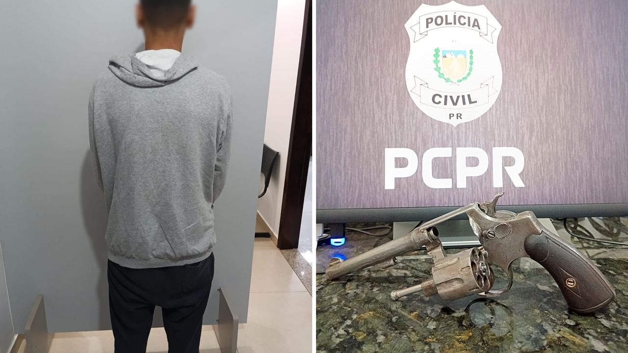 Homem é preso com arma de fogo durante operação da DFRV no Bairro Canadá em Cascavel
