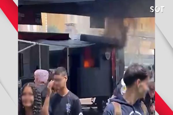Foodtruck pega fogo e causa pânico durante evento na Univel em Cascavel