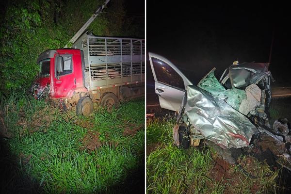 Colisão frontal tira a vida de motorista na PR-239 em Toledo