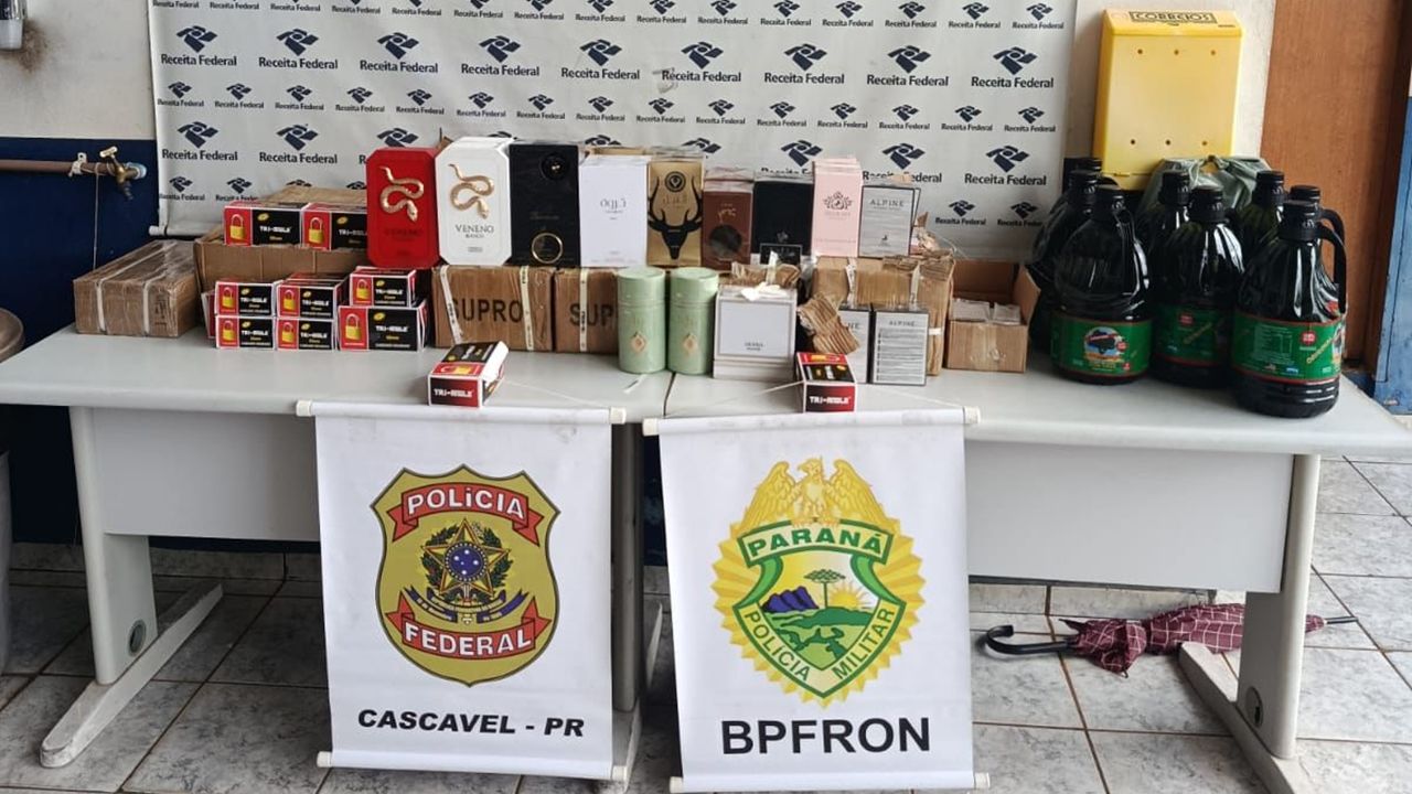 Captiva carregada com perfumes e azeites importados é interceptada em operação do BPMOA e BPfron na BR-277