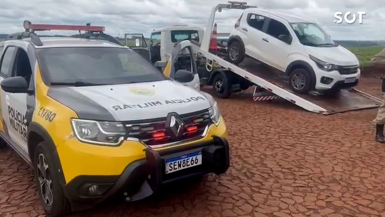 Carro furtado é recuperado na PR-180 em Cascavel e dois homens acabam presos