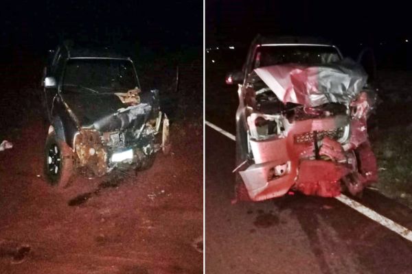 Tentativa de desviar de cachorro provoca colisão frontal na PR-239 em Nova Aurora