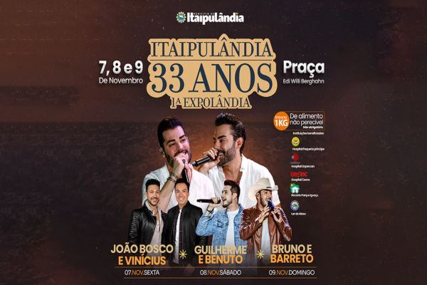 1ª Expolândia promete agitar Itaipulândia com shows, rodeio e muita festa nos 33 anos da cidade