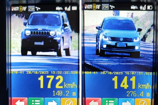 Motoristas ultrapassam 170 km/h em operação radar na PR-317