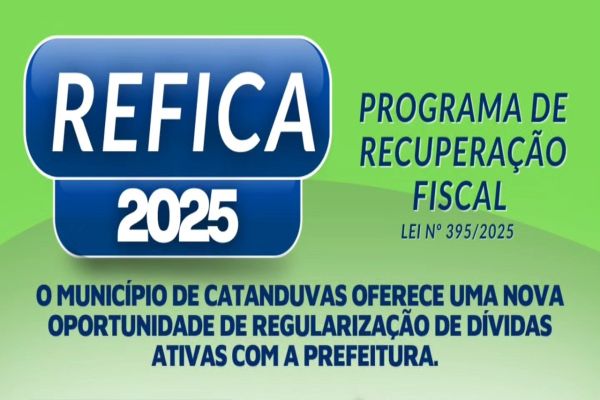 Imagem referente a notícia: Prefeitura de Catanduvas dá até 50% de desconto para quem quiser zerar suas dívidas