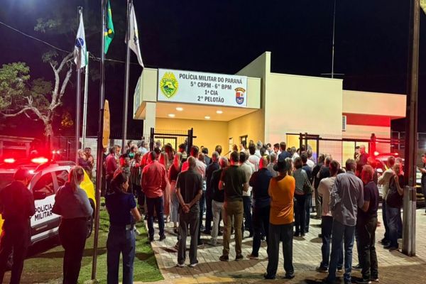 Imagem referente a notícia: Nova base da Polícia Militar reforça a presença policial no Bairro Tropical em Cascavel