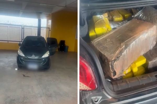 Imagem referente a notícia: PRF apreende mais de 210 kg de maconha na BR-487, em Alto Paraíso