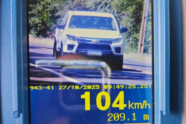 Imagem referente a notícia: Motoristas são flagrados a 104 km/h em operação radar na PR-317 e PR-488