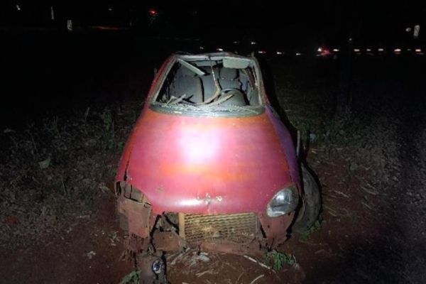 Jovem de 21 anos fica ferido após capotamento na PR-495 entre Medianeira e Missal