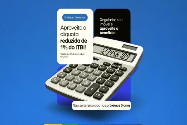 Imagem referente a notícia: Prazo para alíquota reduzida de 1% do ITBI entra na reta final em Corbélia