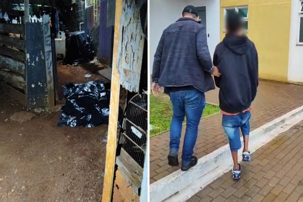 Imagem referente a notícia: Jovem é brutalmente morto a facadas e marteladas após discussão por dívida de R$ 60 em Cascavel; Suspeitos são presos