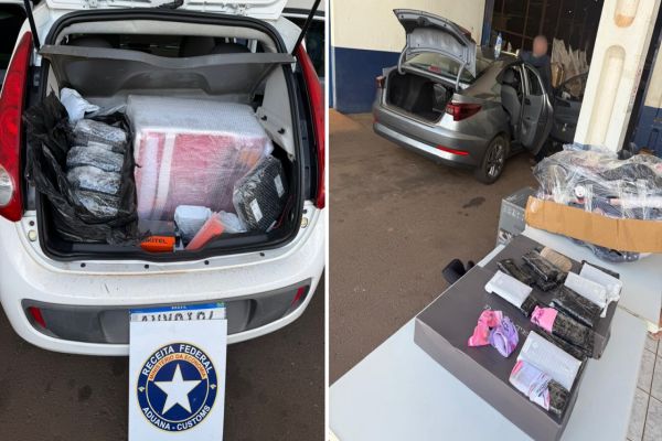 Imagem referente a notícia: Receita Federal realiza ação de fiscalização de veículos na BR-277 e apreende R$300 mil em mercadorias em Cascavel