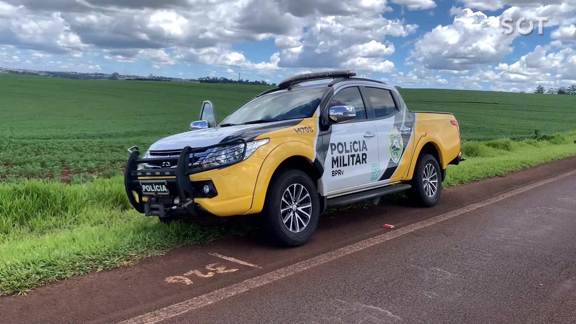 Homem sofre descarga elétrica ao tentar furtar fios na PR-180, em Cascavel