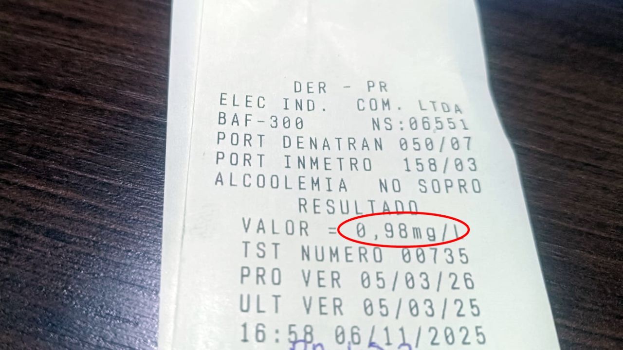 Motorista é preso por embriaguez ao volante durante operação da PRE em Quedas do Iguaçu