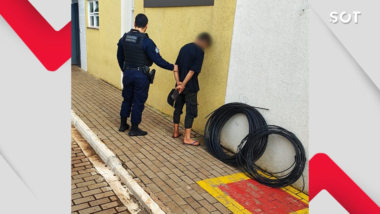 Furto de cabos gera instabilidade na internet e suspeito é preso em flagrante em Cascavel