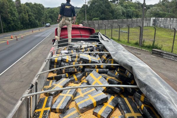 PRF apreende quase 2,5 toneladas de maconha na BR-277, em Guarapuava