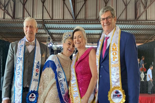 Casal de Marechal Rondon vence Miss e Mister Terceira Idade da AMOP