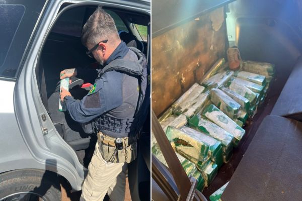 PRF apreende 61 kg de maconha ocultos em veículo na BR-369, em Corbélia