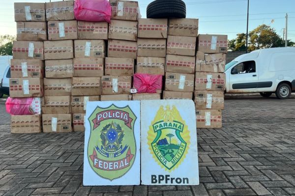 BPFRON e PF recuperam veículos furtados com contrabando e prendem dois homens em Marechal Cândido Rondon