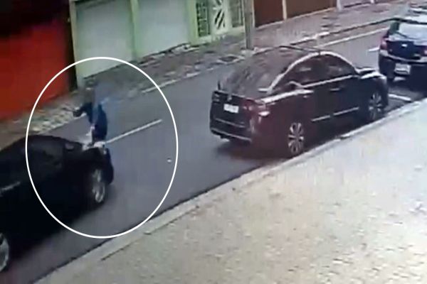 PCPR divulga imagens de homem foragido por sinistro de trânsito envolvendo taxista em Curitiba