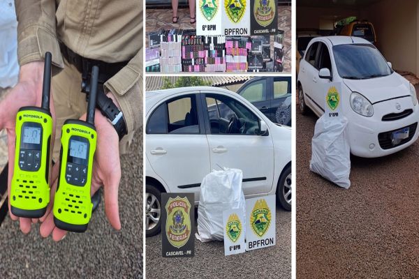 Carga oculta: Operação interrompe transporte de 406 cigarros eletrônicos na PR-480 em Três Barras do Paraná
